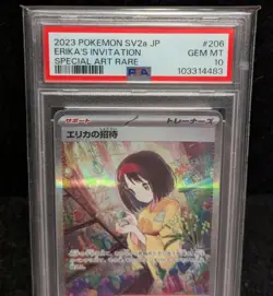 PSA 10 Erika's Invitation 206/165 SAR SV2a Japanese Pokemon TCG - Image 2