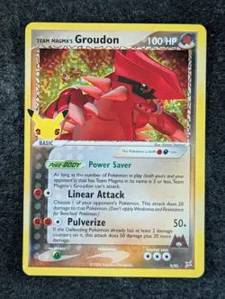 2021 Pokemon TEAM MAGMA'S GROUDON 9/95 Celebrations Holo Rare English - Image 1