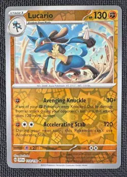 LUCARIO 114/198 UC SCARLET & VIOLET POKEMON REVERSE HOLO NM - Image 1