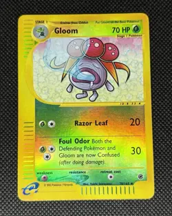 2002 Gloom Reverse Holo Rare LP 78/165 Expedition Pokemon e-Series Vintage 🫜 - Image 1