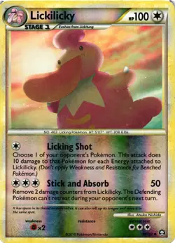 Pokemon TCG Lickilicky 38/102 Reverse Holo HGSS Triumphant DMG - Image 1