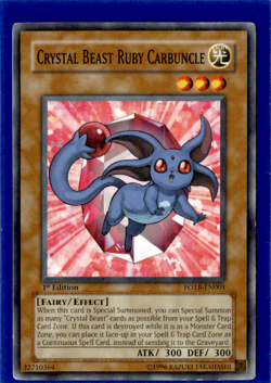 Crystal Beast Ruby Carbuncle | FOTB-EN001 | 1st Edition | Yu-Gi-Oh! TCG - Image 1