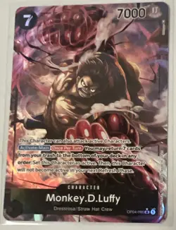 Monkey.D.Luffy OP04-090 Alternate Art Near Mint (NM) One Piece CCG - Image 1