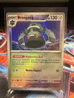 Pokemon TCG Bronzong Reverse Holo Master Ball Prismatic Evolutions Card 067/131 - Image 1
