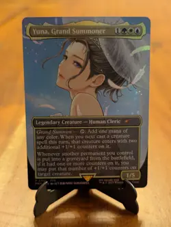 Yuna, Grand Summoner (Foil Borderless) - NM - PRM Promo Final Fantasy MTG Magic - Image 1