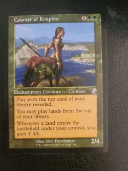Courser of Kruphix MTG Time Spiral Remastered Timeshifted Magic Centaur Green LP - Image 1
