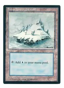 Snow-Covered Island Ice Age Single MTG LP L16 - Image 1