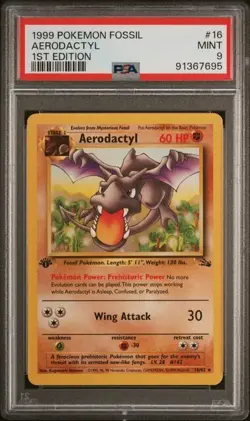 Pokemon PSA 9 Aerodactyl #16 Fossil 1st edition 1999 English - Image 2