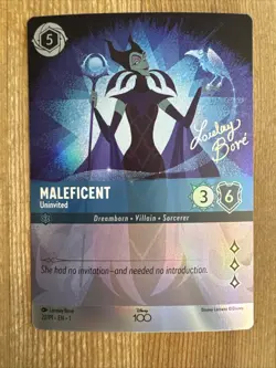 Maleficent Uninvited 22/P1 Disney 100 Promo Foil NM Lorcana - Image 1