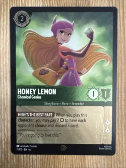 Honey Lemon 11/P2 Disney Lorcana Azurite Sea Promo Cold Foil Card NM - Image 1