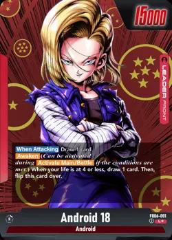 FB06-001 Android 18 Custom Leader Card - Dragon Ball Fusion World TCG - Orica - Image 3