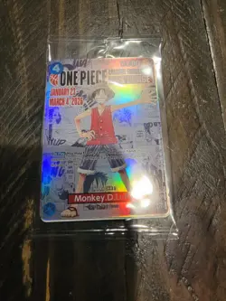 One Piece Monkey D. Luffy US Voyage College Basketball Promo Card Gonzaga SEALED - Image 1