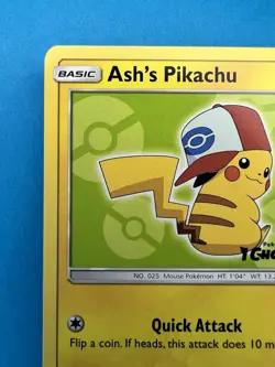 2017 Pokemon Ash's Pikachu TCG Black Star Promo Card SM112 NM - Image 3