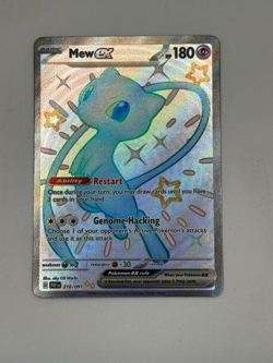 Pokemon TCG Mew EX Full Art Shiny Rare Holo Card 216/091 Paldean Fates - Image 1