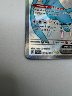 Pokemon TCG Mew EX Full Art Shiny Rare Holo Card 216/091 Paldean Fates - Image 4