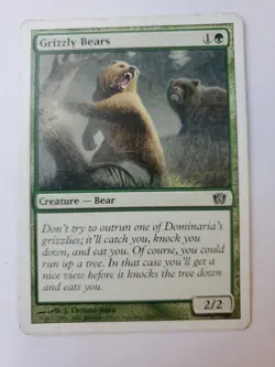 MTG Magic The Gathering Card Grizzly Bears Creature Bear Green Eighth Edition - Image 1