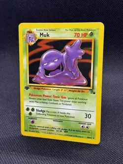 Pokemon TCG Muk Fossil 1st Edition Non-Holo Rare Card 28/62 - Image 2