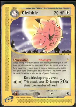 Clefable 41/165 Expedition Base Set Pokemon English Card (MP) - Image 1