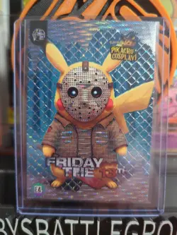 FRIDAY THE 13TH (Pikachu) #E4 - SILVER Holo Box Hit - Pikachu Cosplay - Pokemon - Image 1