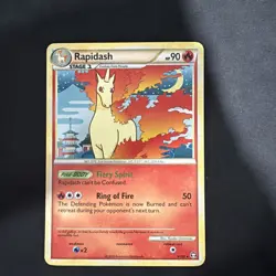 Rapidash 8/102 - Holo Rare HGSS Triumphant Pokemon - Image 1