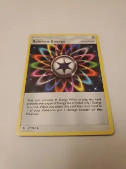Pokemon TCG Rainbow Energy Sun & Moon Base Set 137/149 Regular Uncommon - Image 1