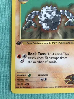 1st edition Pokemon BROCK'S GRAVELER Card GYM HEROES Set 40/132 First Edition - Image 4