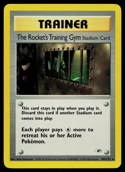 Pokemon Card - The Rocket's Training Gym Gym Heroes 104/132 Rare - Image 1