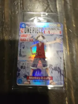 One Piece Monkey D. Luffy US Voyage College Basketball Promo Card Gonzaga SEALED - Image 1