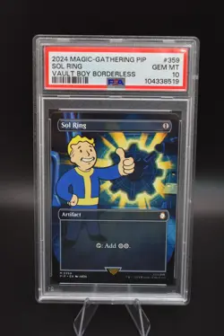 PSA 10 Sol Ring #359 Vault Boy Borderless Magic The Gathering Fallout - Image 1