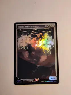 Wilds of Eldraine Magic: The Gathering Moonshaker Cavalry Textless Promo Foil - Image 1