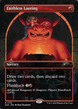1x NM Faithless Looting MTG Secret Lair SV - Image 1