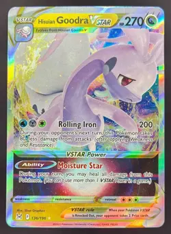 2022 Pokemon Gaming Sword & Shield Lost Origin Hisuian Goodra VST #136/196 Holo - Image 1