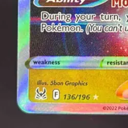 2022 Pokemon Gaming Sword & Shield Lost Origin Hisuian Goodra VST #136/196 Holo - Image 4