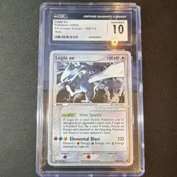 Lugia ex Ultra Rare Holo 2005 Pokemon TCG EX Unseen Forces 105/115 CGC 10 - Image 1