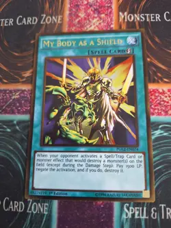 Yugioh My Body as a Shield PGL2-EN074 Gold Rare 1st Edition Near Mint - Image 1
