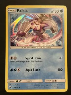 Palkia 24/73 Holo Rare Sun & Moon Shining Legends Pokemon Card Near Mint - Image 1