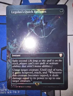 MTG - LTC - Legolas's Quick Reflexes (Borderless) (Surge Foil) #0537 - Near Mint - Image 1