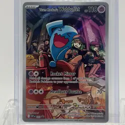 Pokemon TCG Destined Rivals Team Rocket’s Wobbuffet #203 ETB Promo NM - Image 1