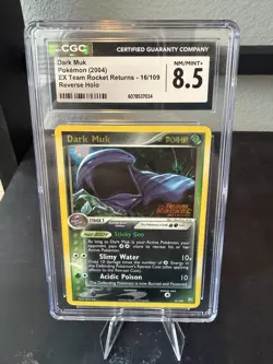 Dark Muk Reverse Holo CGC 8.5 NM/MINT+ Pokemon (2004) EX Team Rocket Returns #16 - Image 3