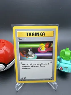 Switch 1st Edition Shadowless 95/102 Common Base Set Trainer Pokemon TCG - Image 1