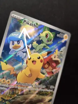 Pokemon TCG Pikachu SVP 027 Scarlet & Violet Black Star Promo LP - Image 4