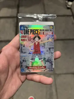One Piece College Basketball US Voyage Promo Card - Monkey D. Luffy (SEALED) lim - Image 1