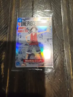 One Piece Monkey D. Luffy US Voyage College Basketball Promo Card Gonzaga SEALED - Image 1