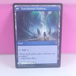 MTG LP Barkchannel Pathway Tidechannel Pathway Land Regular Kaldheim Magic - Image 1