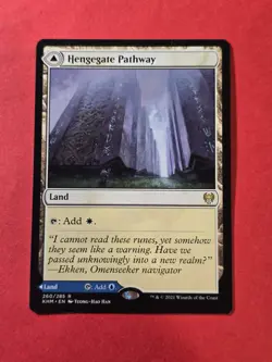2021 Magic The Gathering Kaldheim #260 Hengegate Pathway/Mistgate Pathway, R, NF - Image 1