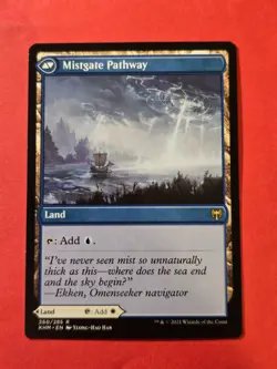 2021 Magic The Gathering Kaldheim #260 Hengegate Pathway/Mistgate Pathway, R, NF - Image 2