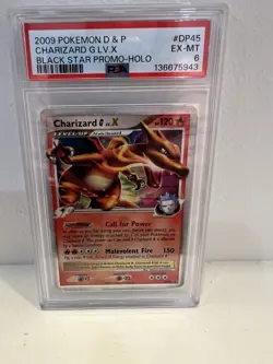 2009 Pokemon D&P Charizard PSA 6 Black Star Promo - Image 1