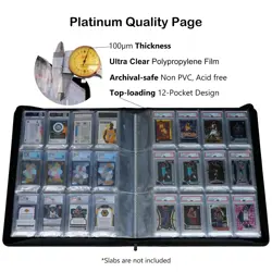 12 Pocket PSA Slab Binder, Holds 168 PSA Slabs, Graded Card Binder for PSA, C... - Image 3
