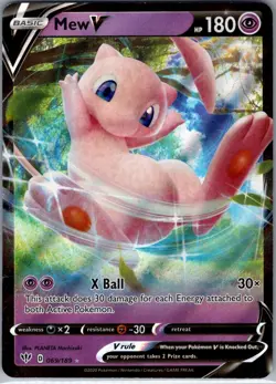 Mew V 069/189 SWSH03: Darkness Ablaze - Pokemon Card - NM - Image 1