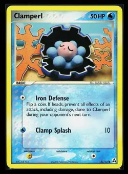 2x Clamperl 51/92 Common EX Legend Maker Pokemon Card - Image 1
